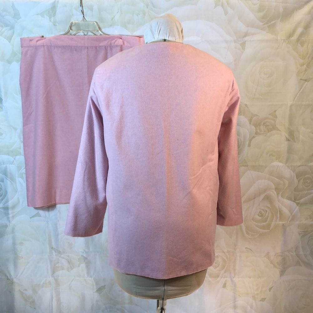 Vintage Pink Skirt Suit Handmade Size 20/22 - Picture 3 of 14